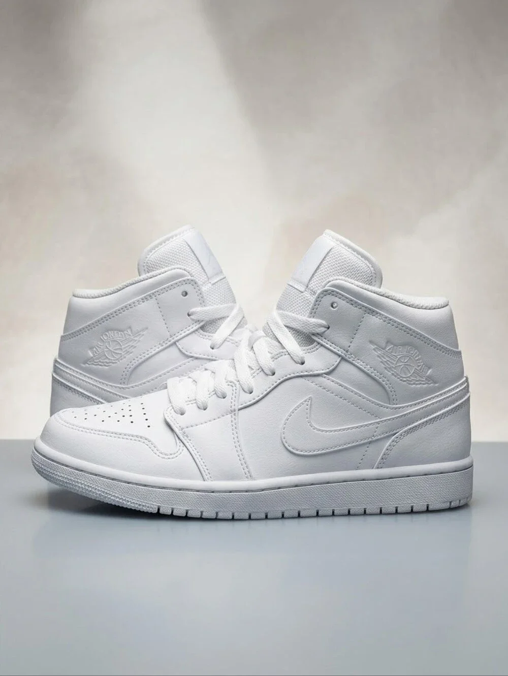 Nike Air Jordan Tripple White High Top Men's Sneakers -554724-136